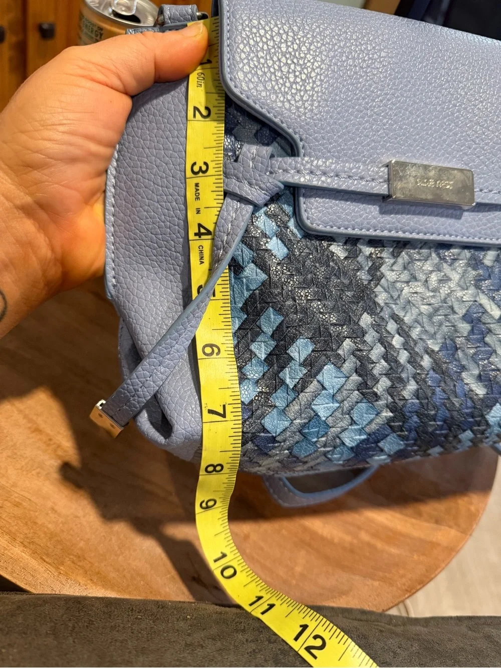 Nine West Light Blue Woven Accent Crossbody